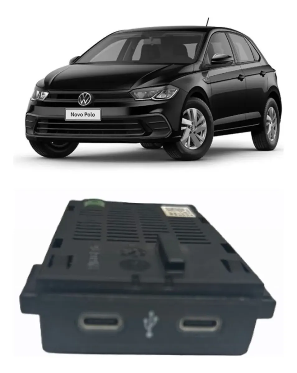 Entrada USB Dupla Console VW Nivus Polo 2022 a 2025 Usado