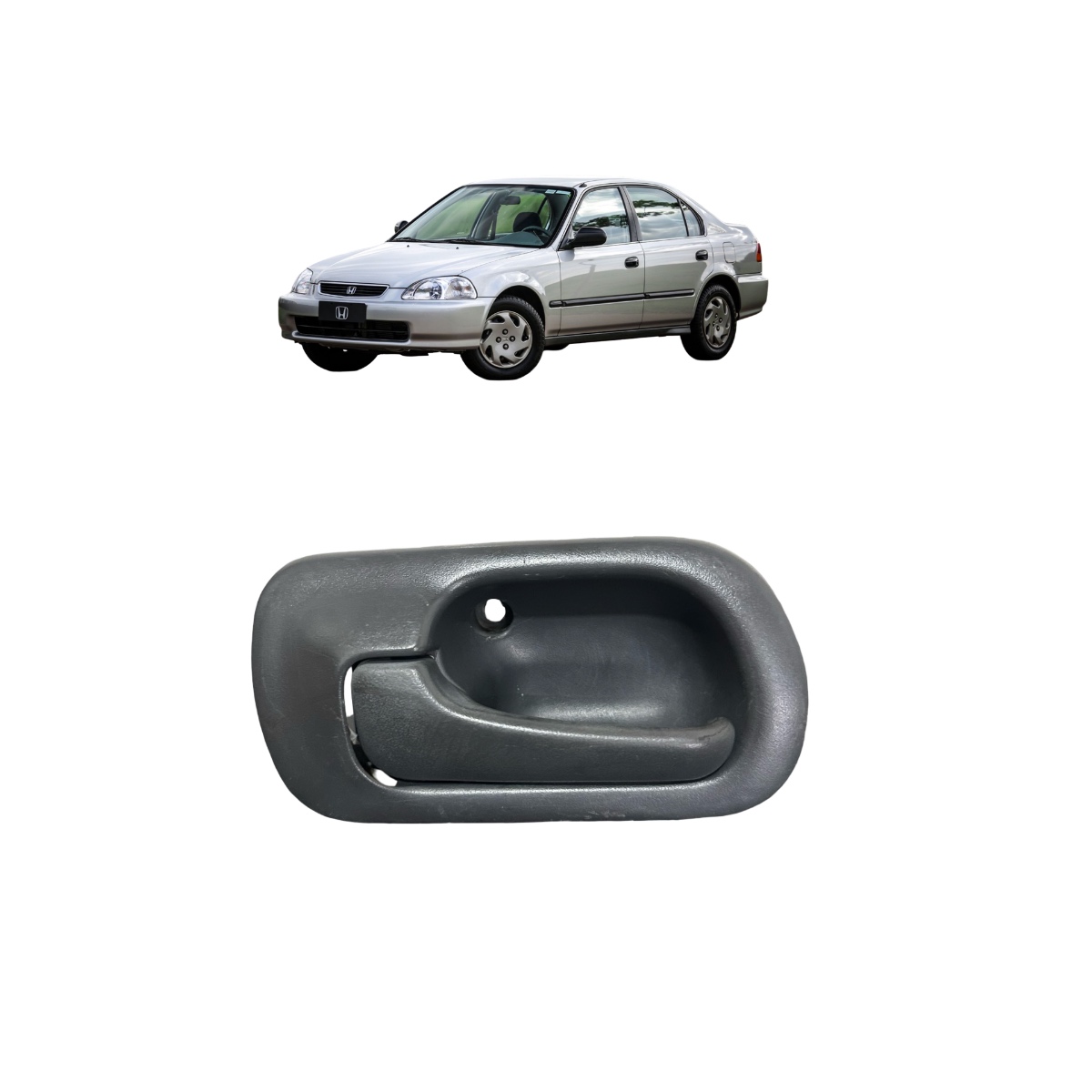 Maçaneta Interna Dianteira L.e Honda Civic 1999 39842 Preto - Imagem 1