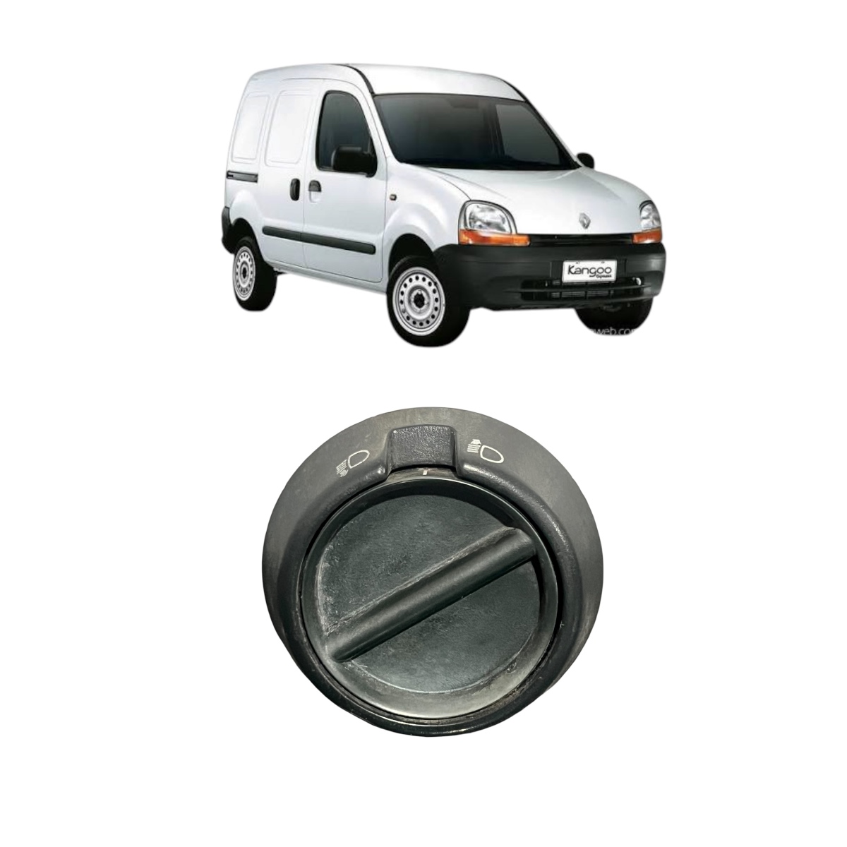 Botão Regulagem Farol Renault Kangoo 01-03 7700308729 (m - Imagem 2