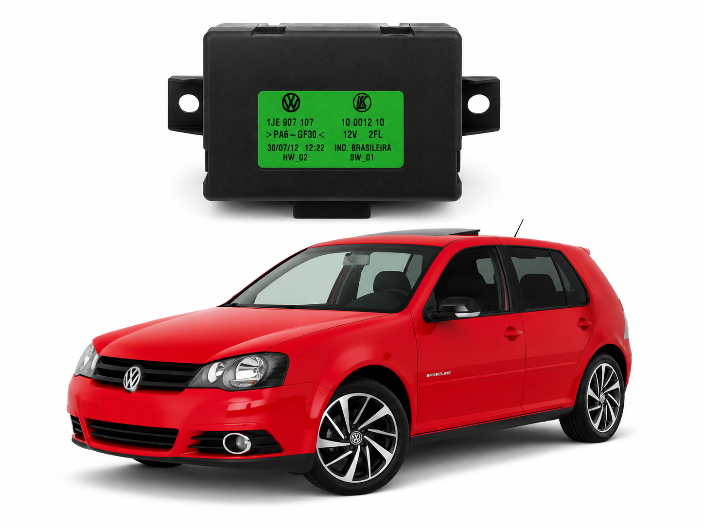 Módulo Central Alarme Volkswagen Golf 1.6 Original 1JE907107 - Imagem 1