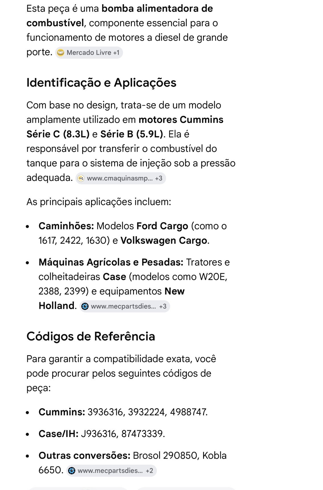 Bomba Alimentadora Motor Cummins Série C Ford Cargo 3224 - Imagem 6