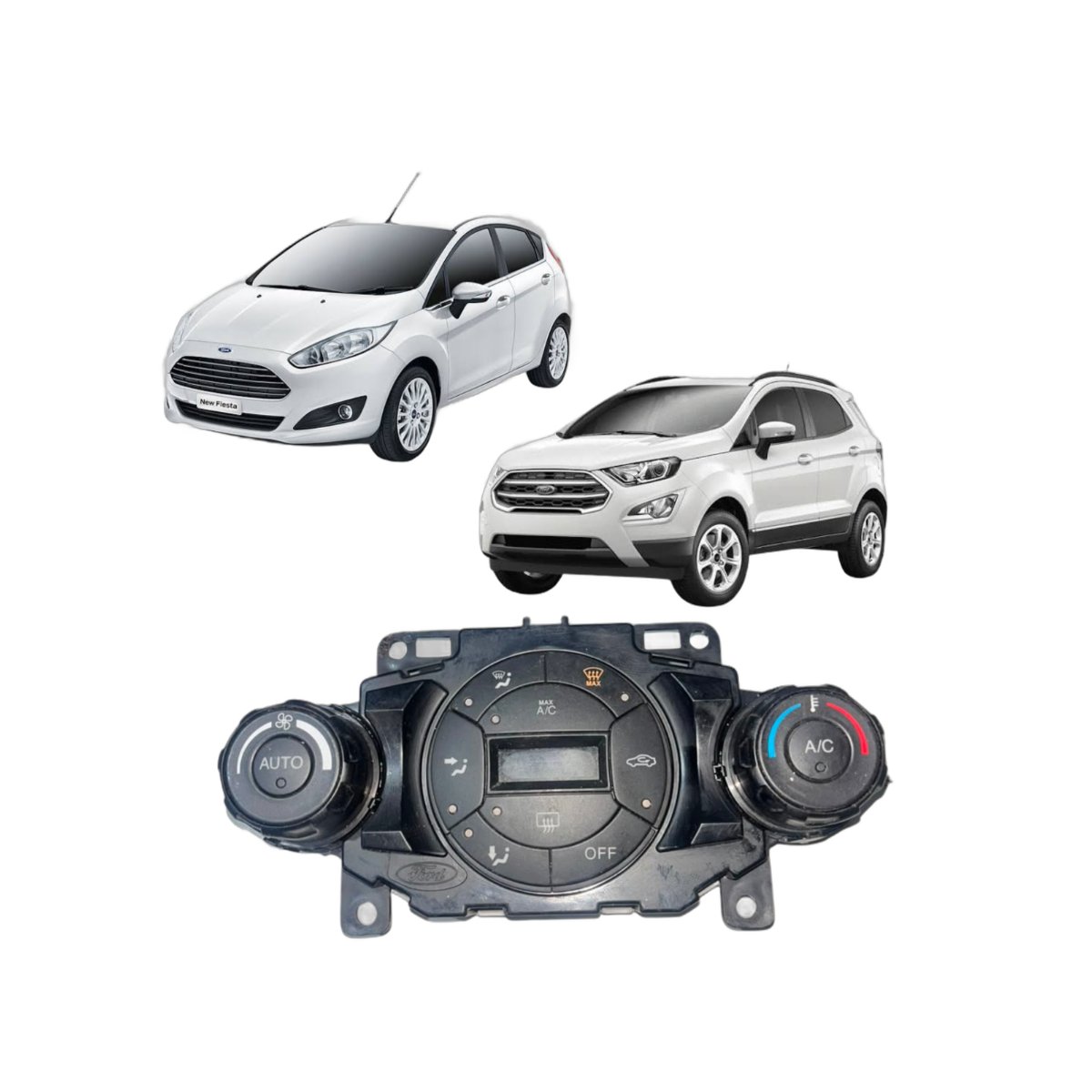 Comando Ar Condicionado Ford Ecosport Fiesta 2015 a 2019 - Imagem 1