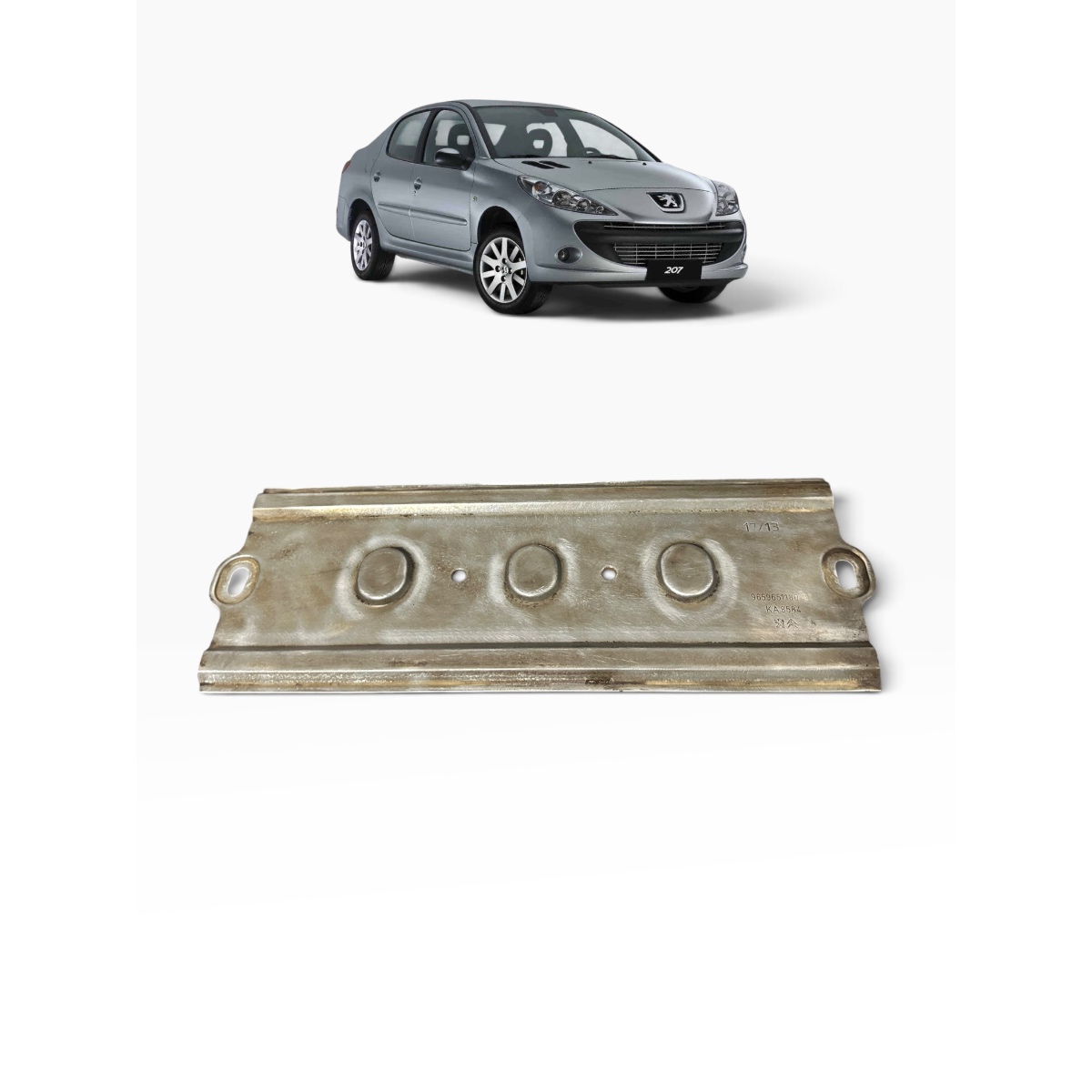 Defletor Tampa Válvula Original Peugeot 206 207 2003/2012 Metalizado/prata - Imagem 2