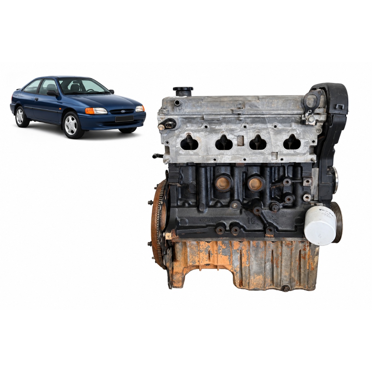 Motor Parcial Ford Escort zetec 1.8 16V 4 (Cilindros) - Imagem 1