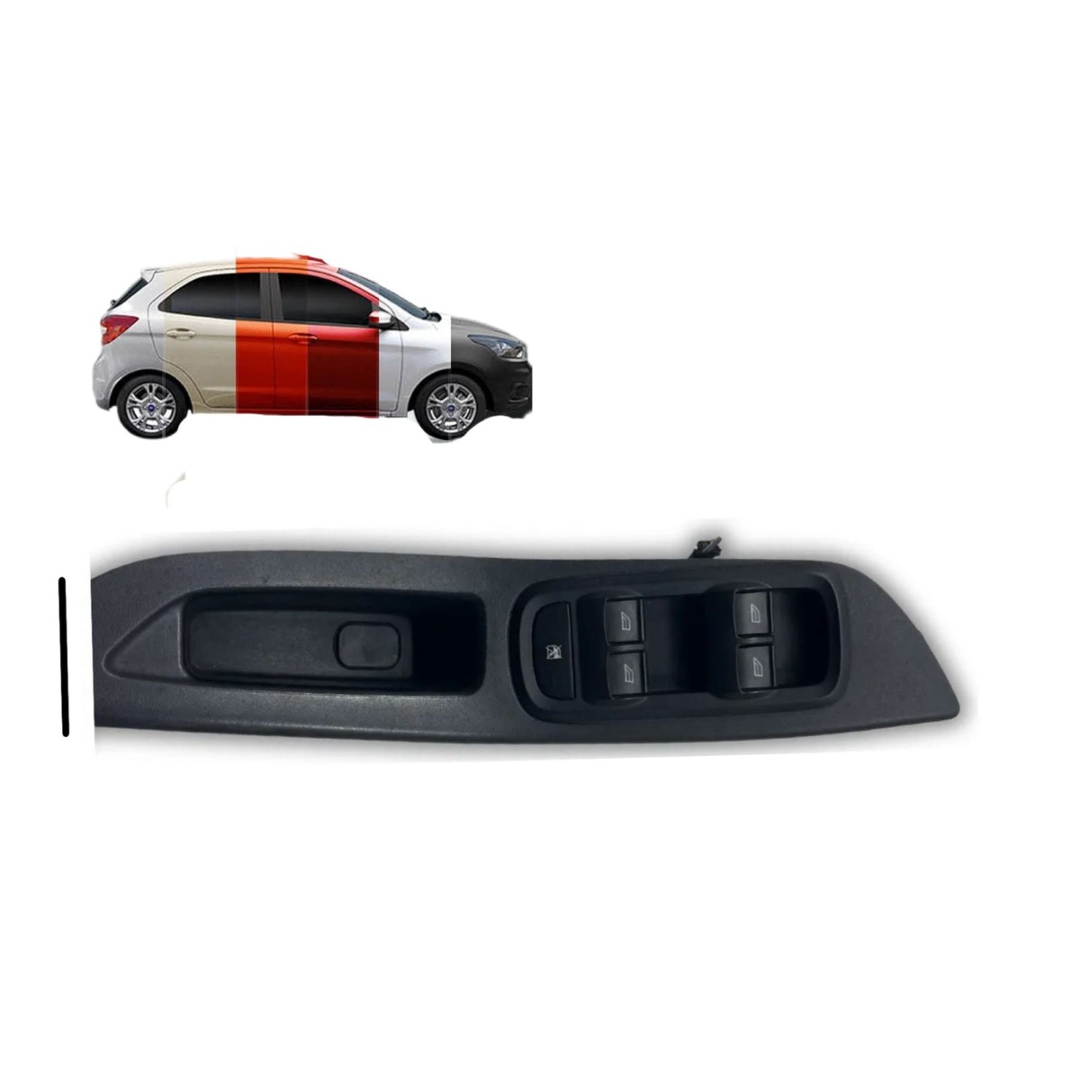 Comando C/Botão Ford Ka Vidro Elétrico Dianteiro Esquerdo