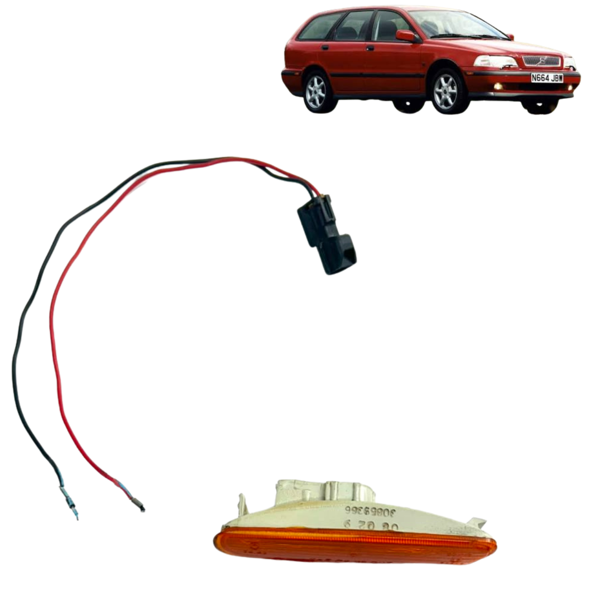 Lanterna Pisca Indicadora Lateral Esquerdo Volvo V40 1998 Esquerdo Amarela