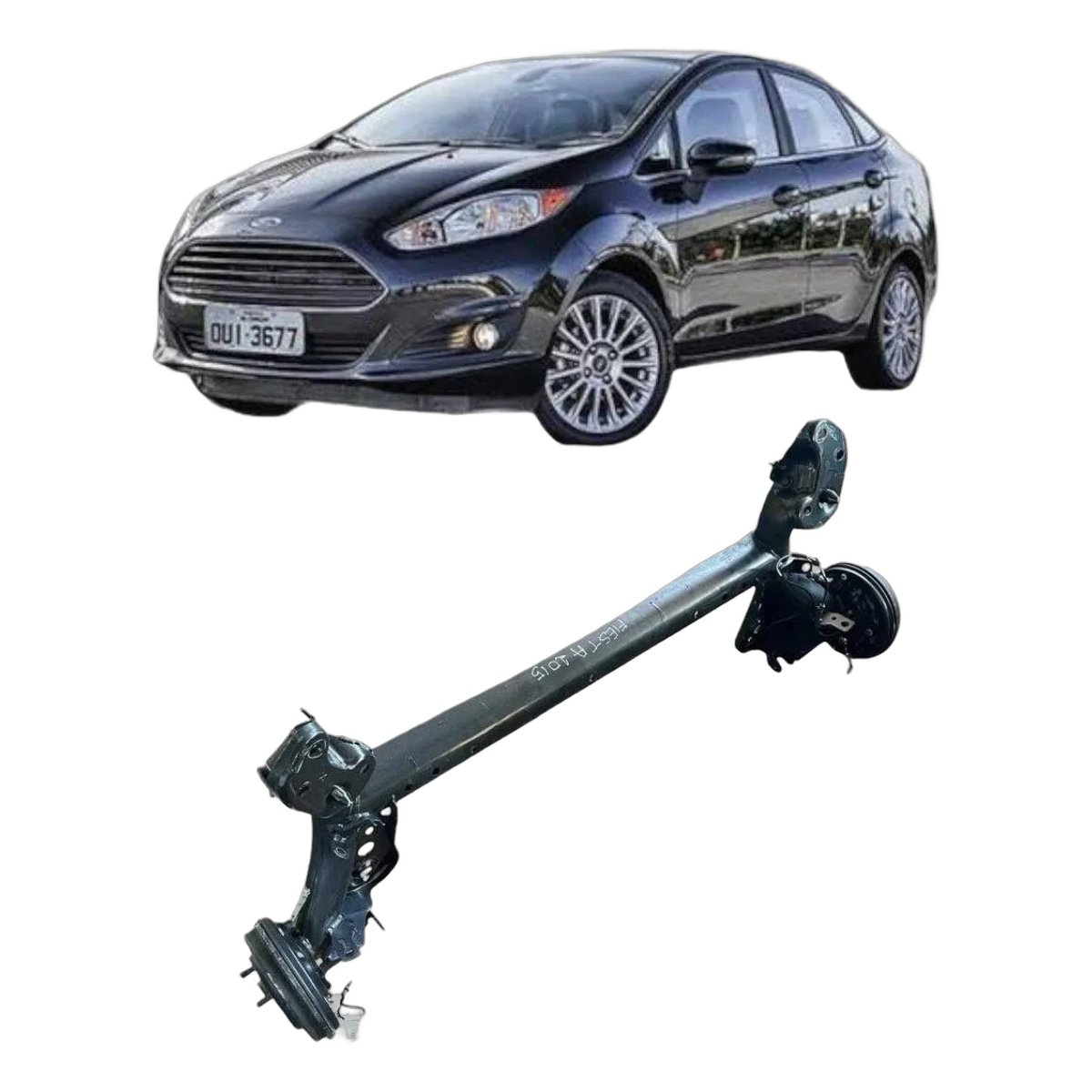 Eixo Traseiro New Fiesta Hatch E Sedan 2012 Á 2018 Original