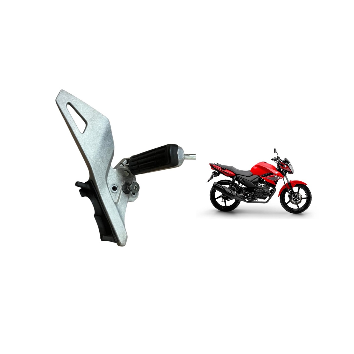 Pedaleira Bacalhau Esquerdo Fazer 150 2025 Original Usado Prata