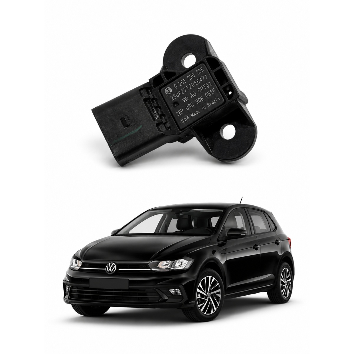 Sensor MAP Volkswagen Polo Track 2025 1.0 MPI 261230235 Orig - Imagem 1