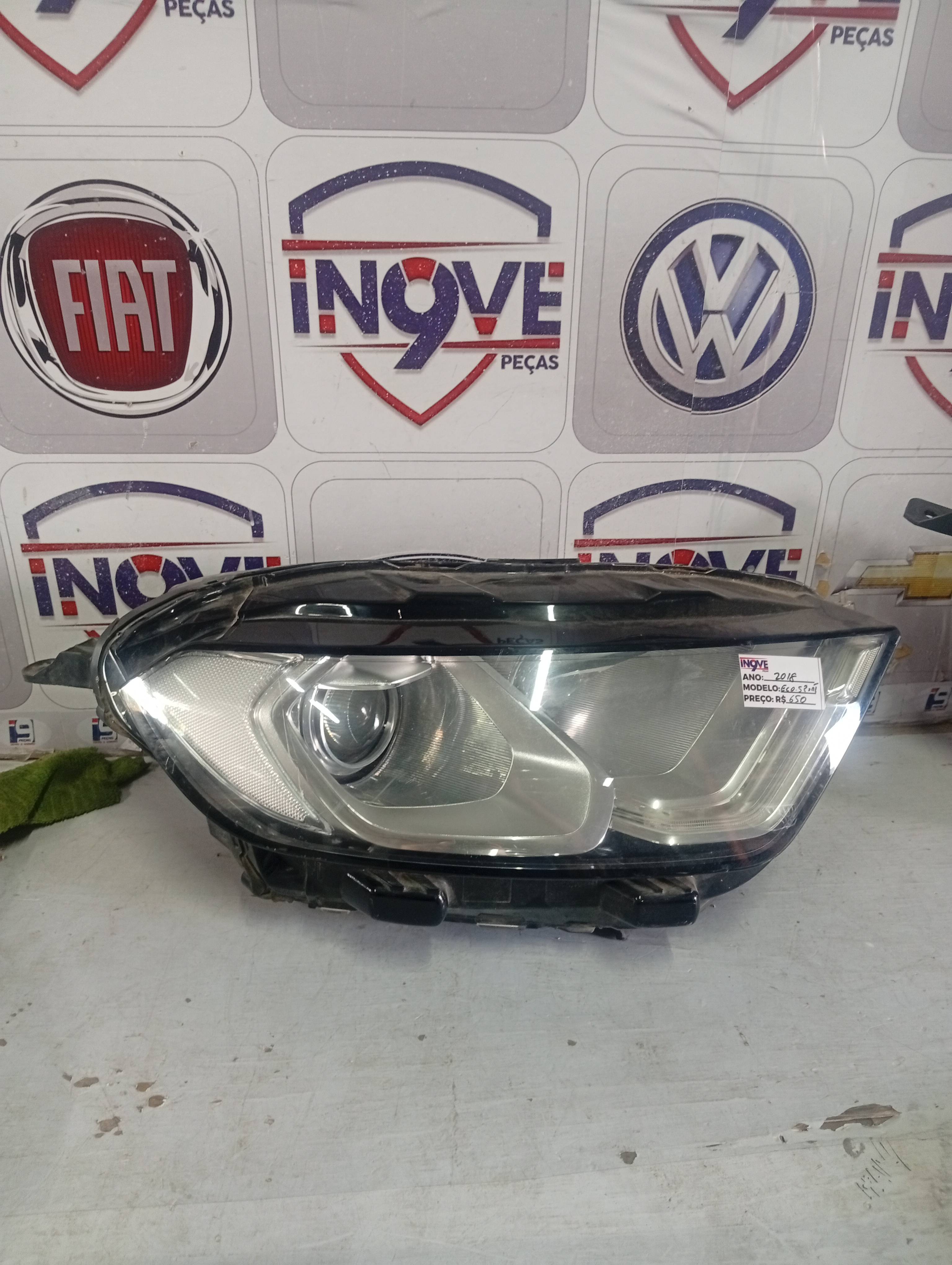 Farol Ford Ecosport 2017 a 2019 com DRL Lado Direito