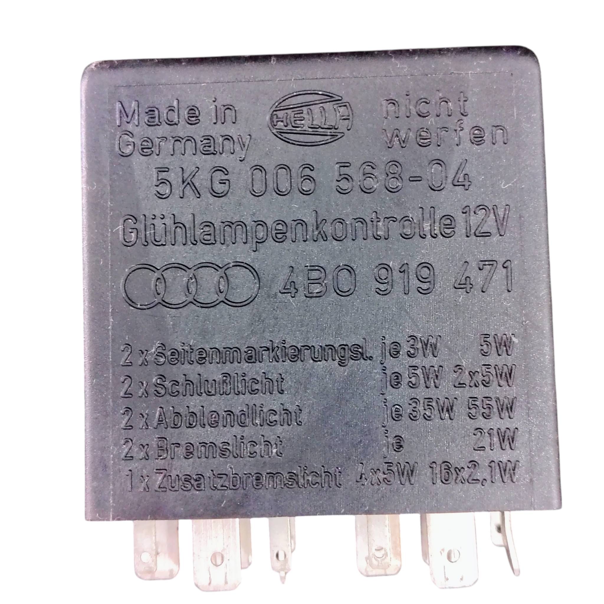 MÓDULO RELÉ CONTROLE LUZES AUDI A3 A4 A6 4B0919471 ORIGINAL