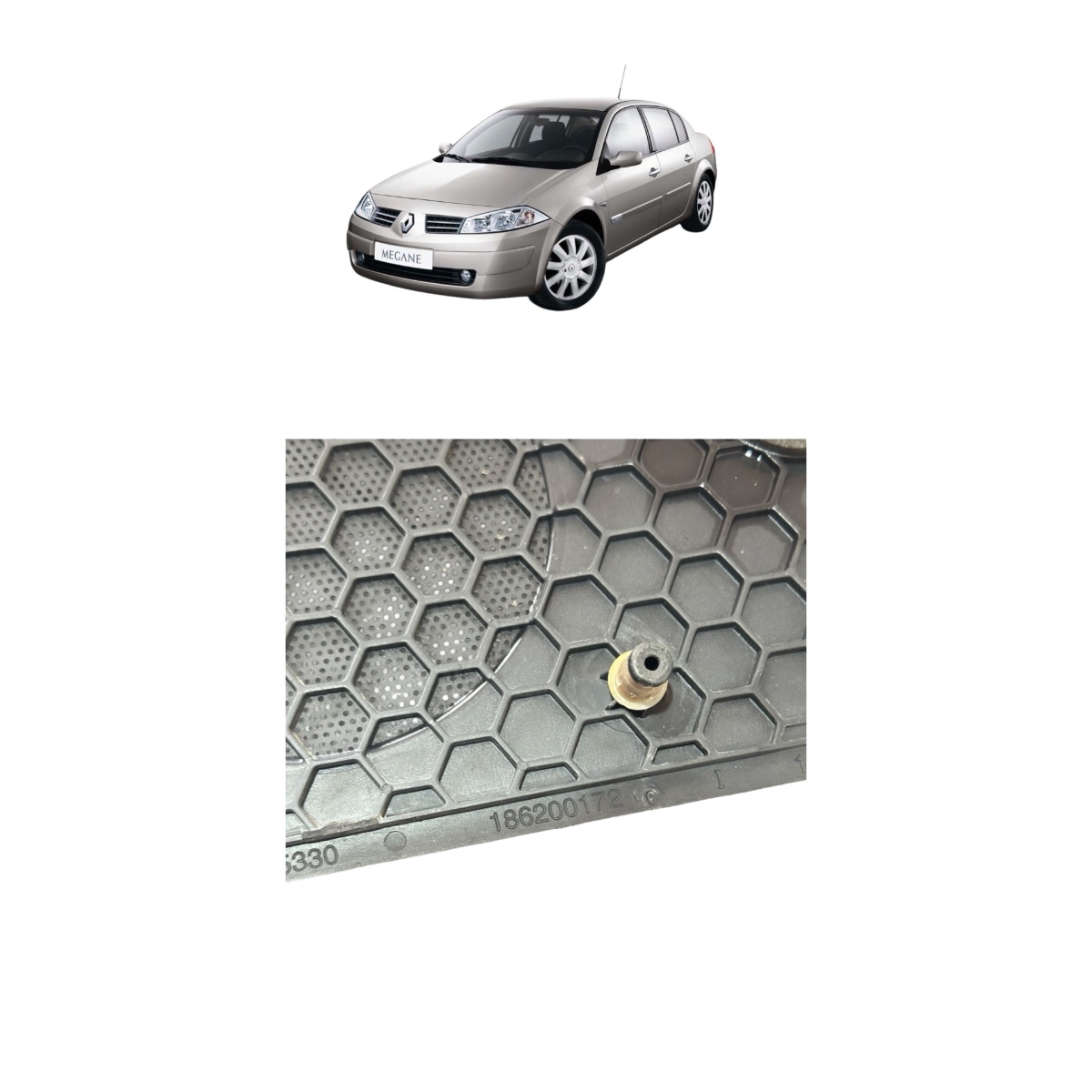Tela Alto Falante Motorista Renault Megane 2008 2013 Origina Cinza - Imagem 2