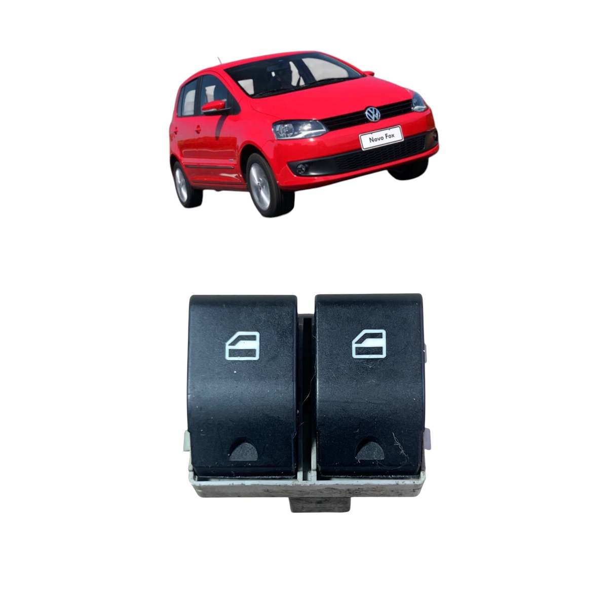 Botao interruptor vidro dianteiro Vw fox 2010/2021 - Imagem 2
