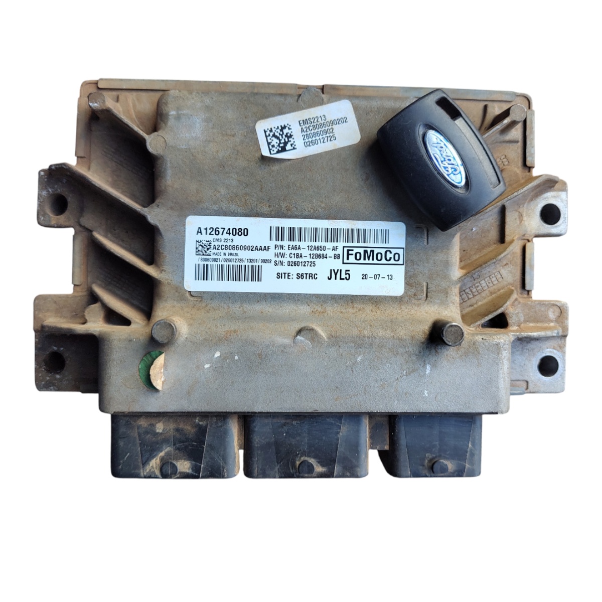 Módulo de Injeção painel e chip Ford New Fiesta A12674080 - Imagem 2