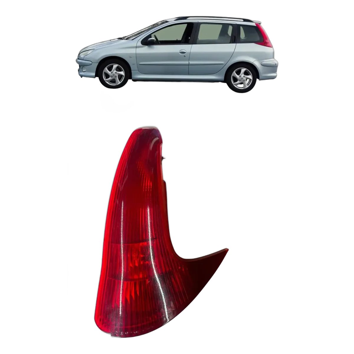 Lanterna Traseira Direita Peugeot 206 207 Sw 05/12 Original Direito/passageiro Vermelho