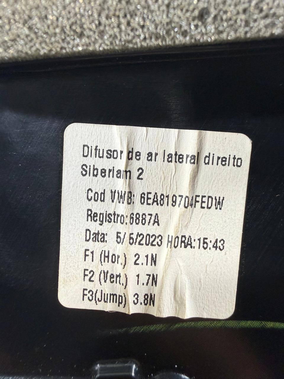 Difusor de Ar Direito VW Polo 6EA819704 - Imagem 6