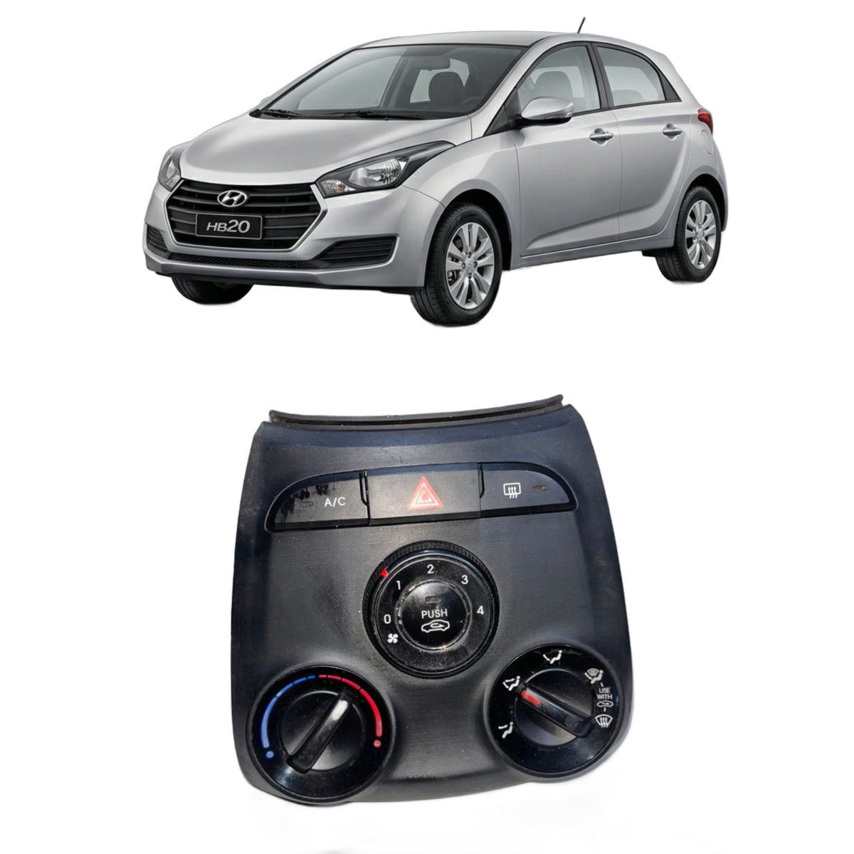 Comando Ar Condicionado Hyundai Hb20 2013/2019 - Imagem 1