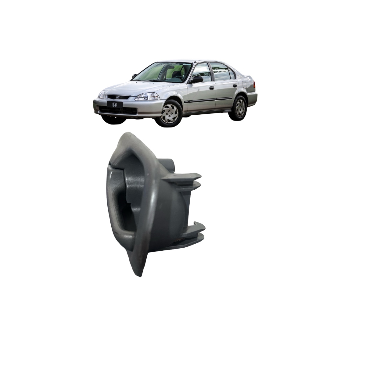 Maçaneta Interna Dianteira L.e Honda Civic 1999 39842 Preto