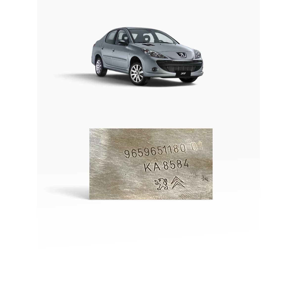 Defletor Tampa Válvula Original Peugeot 206 207 2003/2012 Metalizado/prata - Imagem 3