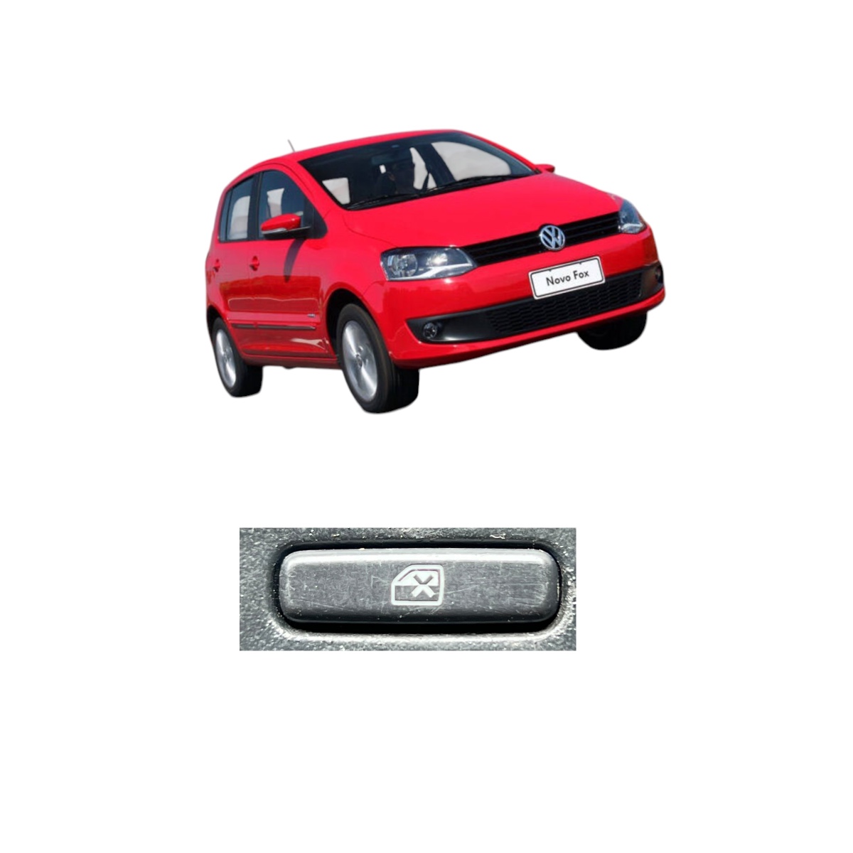 Botao interruptor trava/destrava vidros traseiros Vw fox - Imagem 1