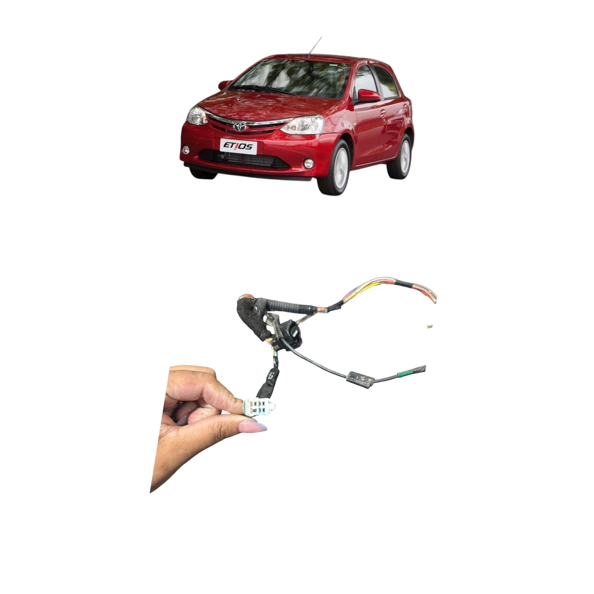 Chicote tampa traseira Toyota Etios 2014 821850D38000 Origin - Imagem 3