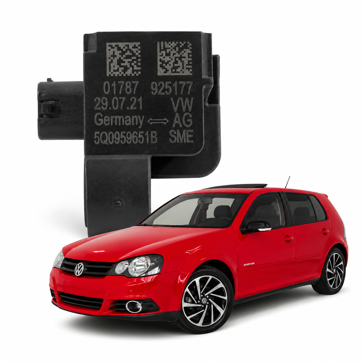 Sensor Impacto Airbag Vw Golf/jetta/taos/tiguan - 5q0959651b - Imagem 1
