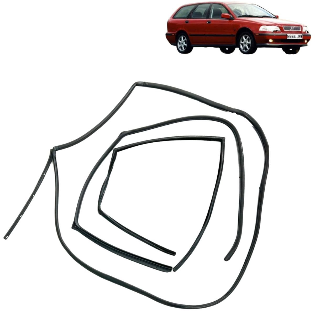 Kit De Borrachas Interna E Externa Tras Direi Volvo V40 1998