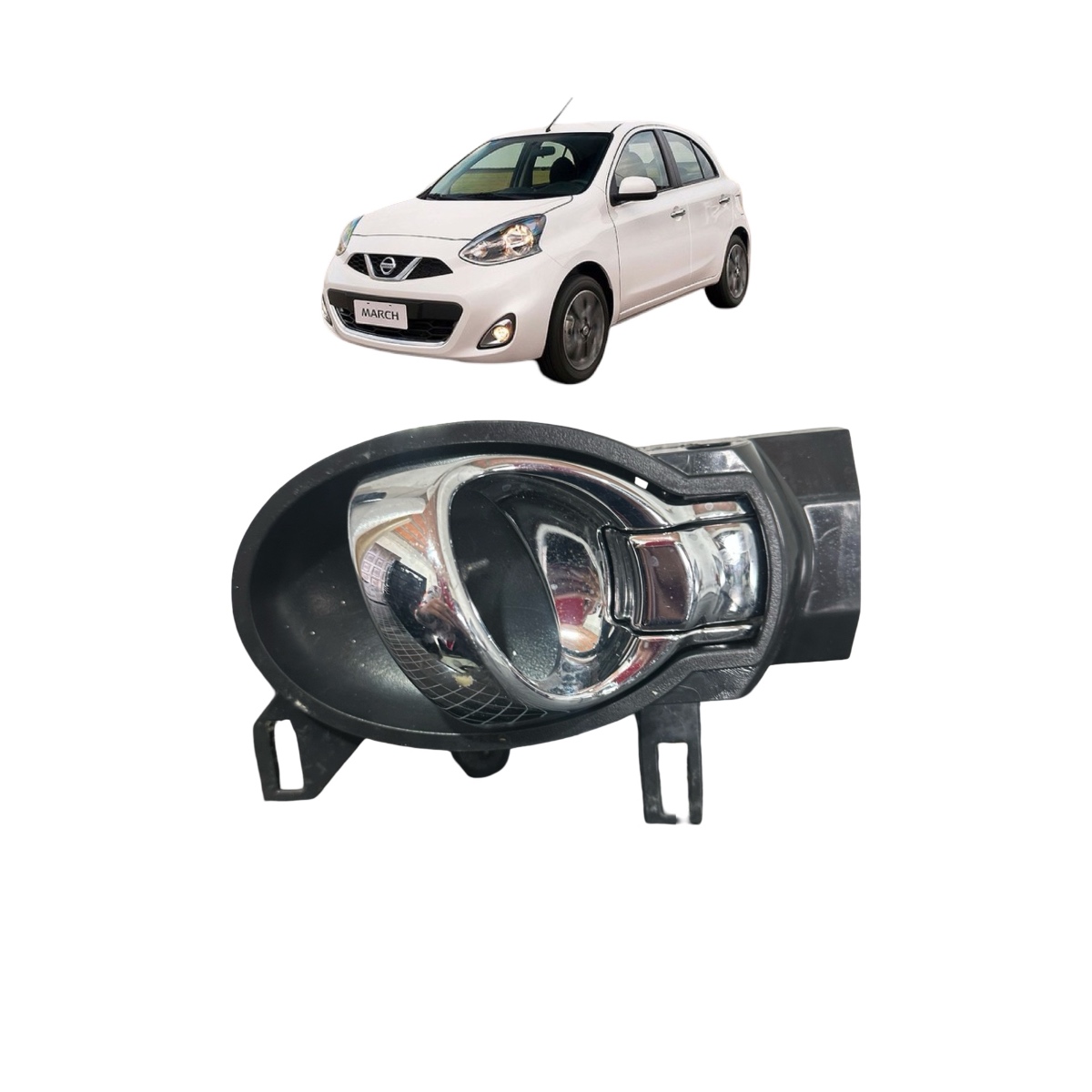 Maçaneta Porta Dianteira Direita Nissan March/Versa 2016 - Imagem 3