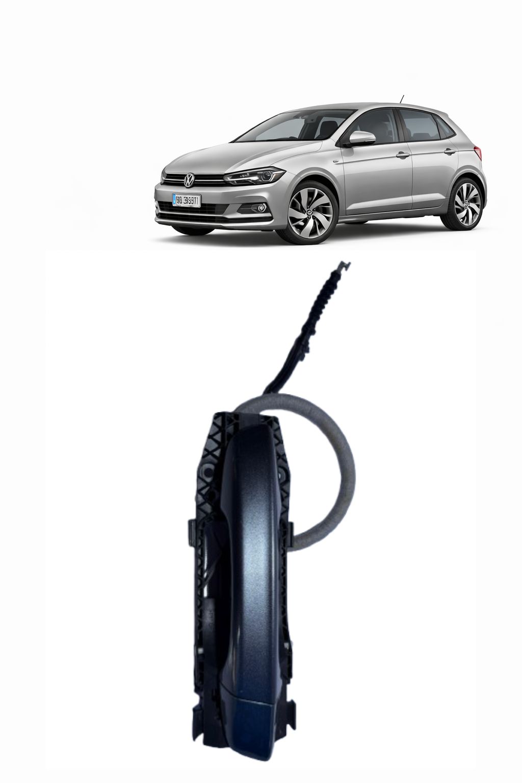 Maçaneta Externa Traseira Esquerda Vw Polo 6EA8399885A - Imagem 1