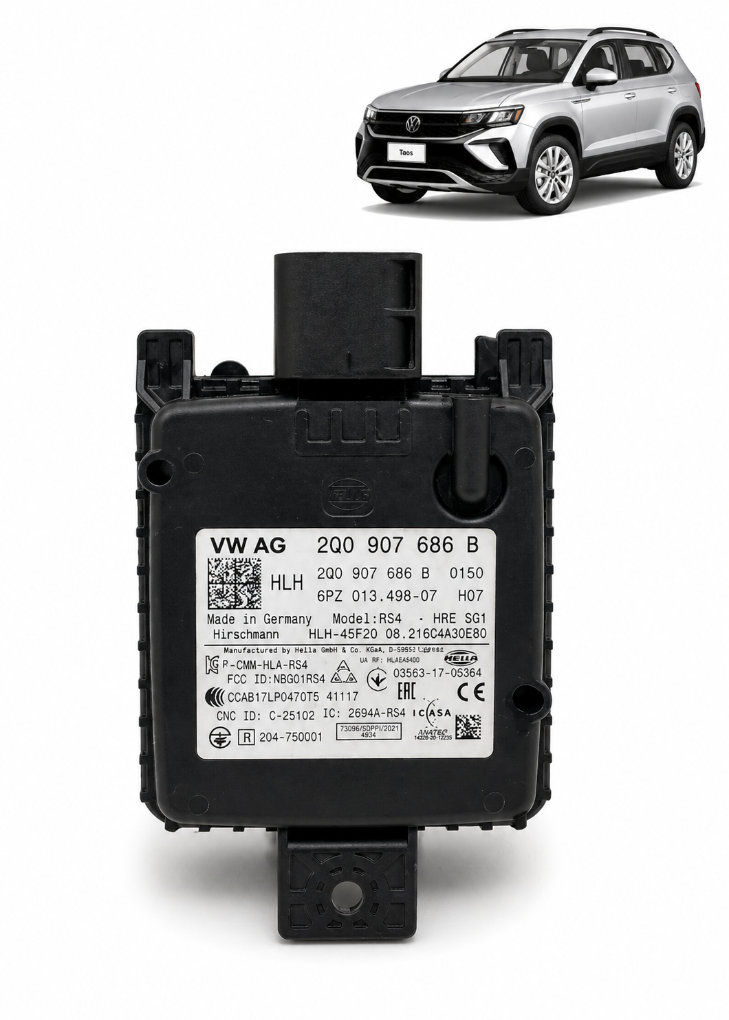Módulo Ponto Cego Tras Dir Volkswagen Taos 1.4 2Q0907686B - Imagem 1