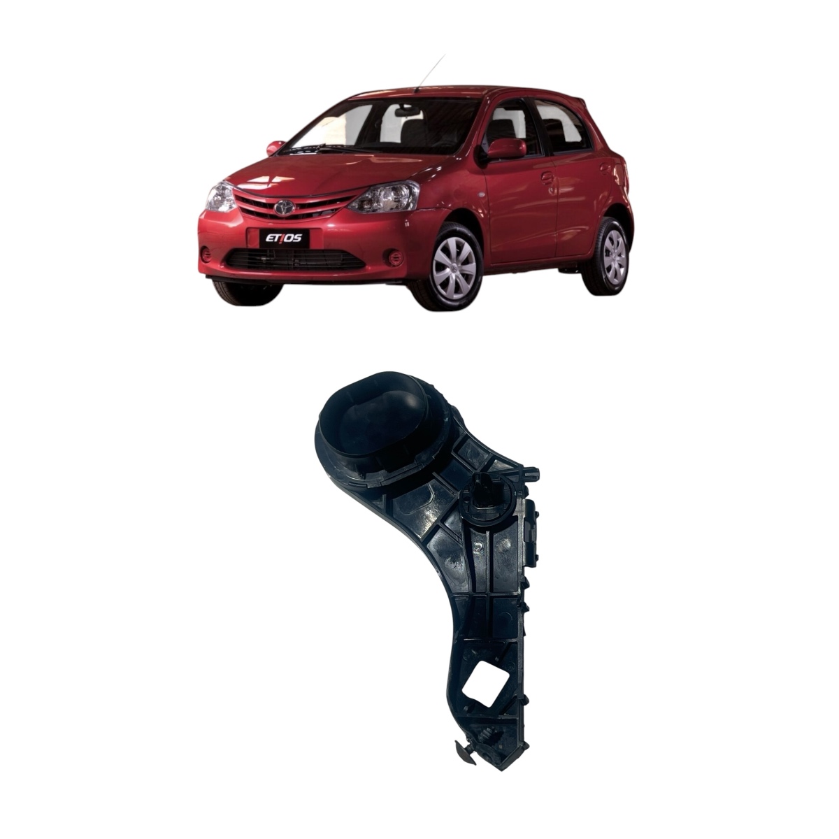 Guia Parachoque traseiro esquerdo Toyota Etios hatch 2013