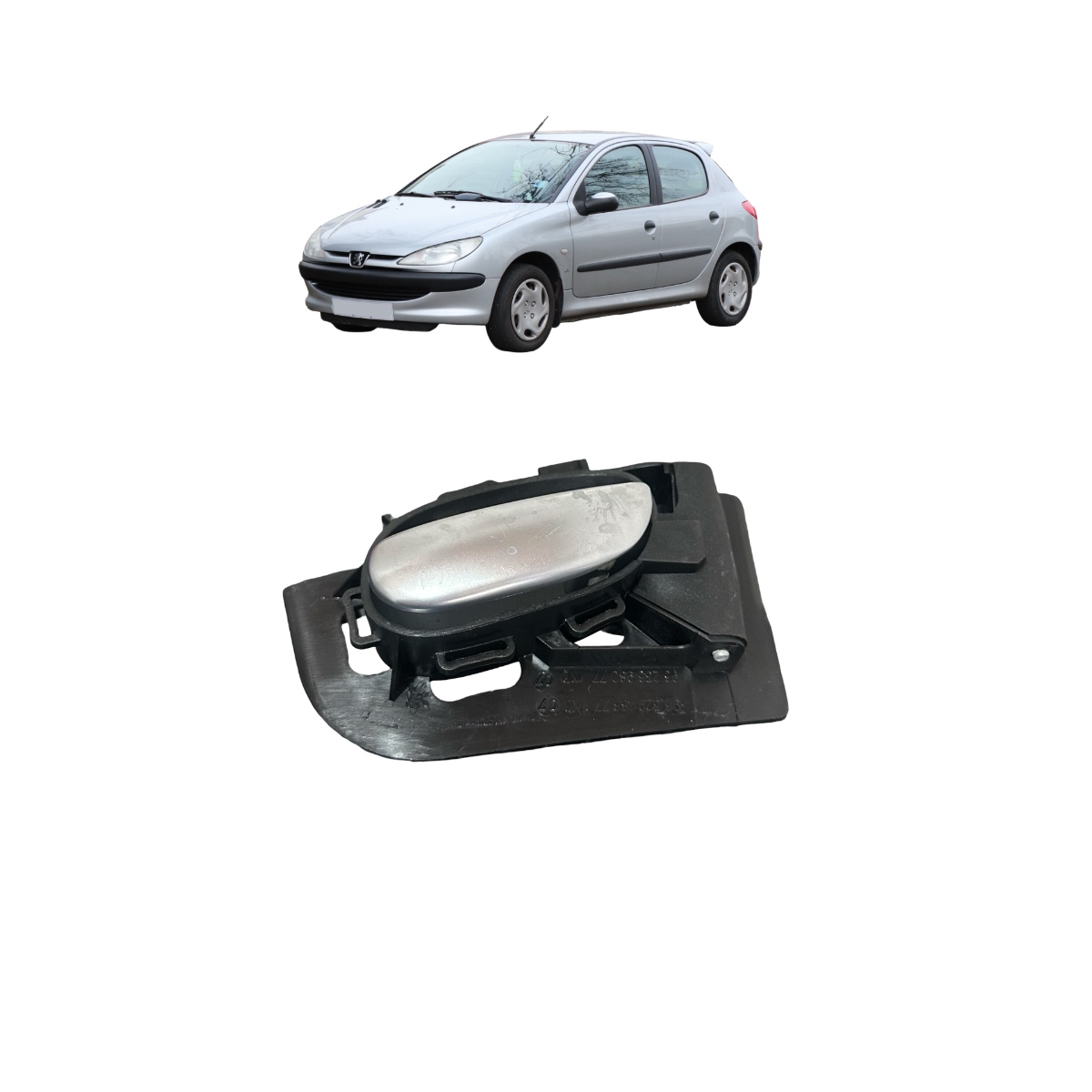 Maçaneta Interna Traseira Direita Peugeot 206 207 2007/2010