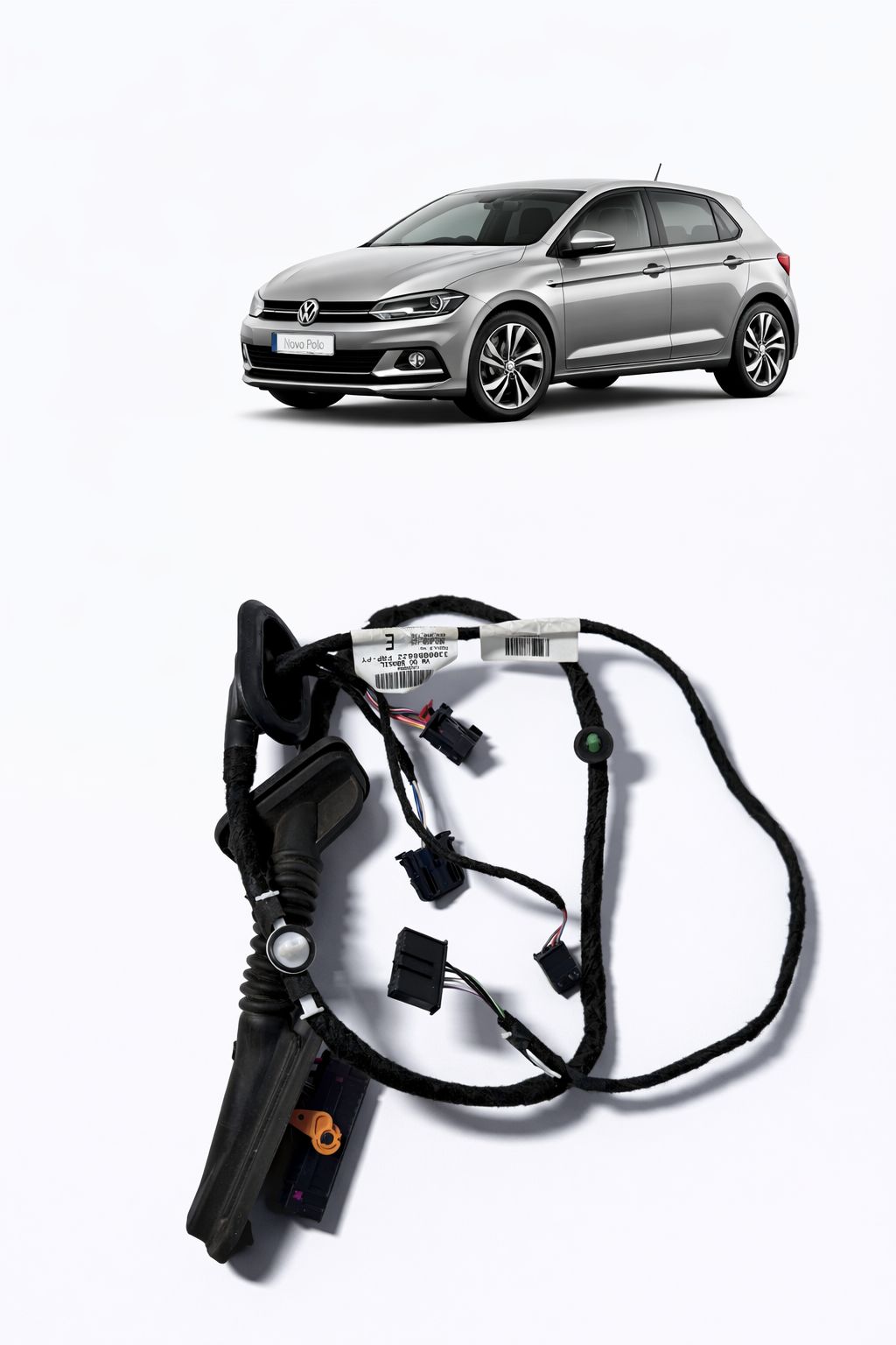 Chicote Porta Traseira Esquerda VW Polo 6EA970136 - Imagem 1