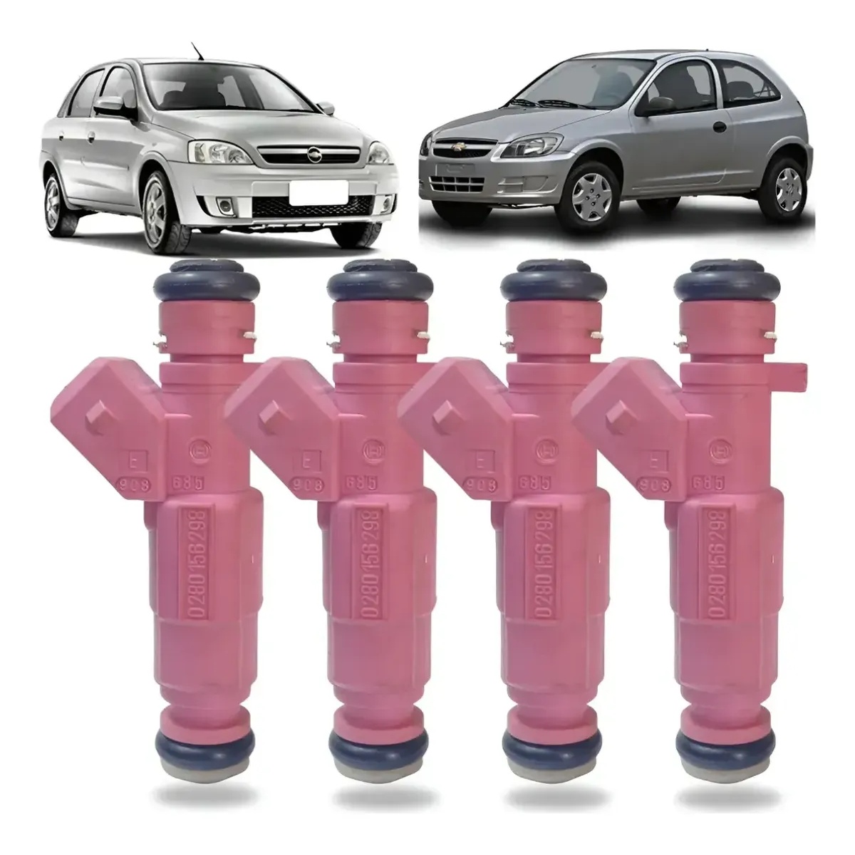 Kit 4 Bicos Injetor 0280156298 Chevrolet Corsa Classic/Celta