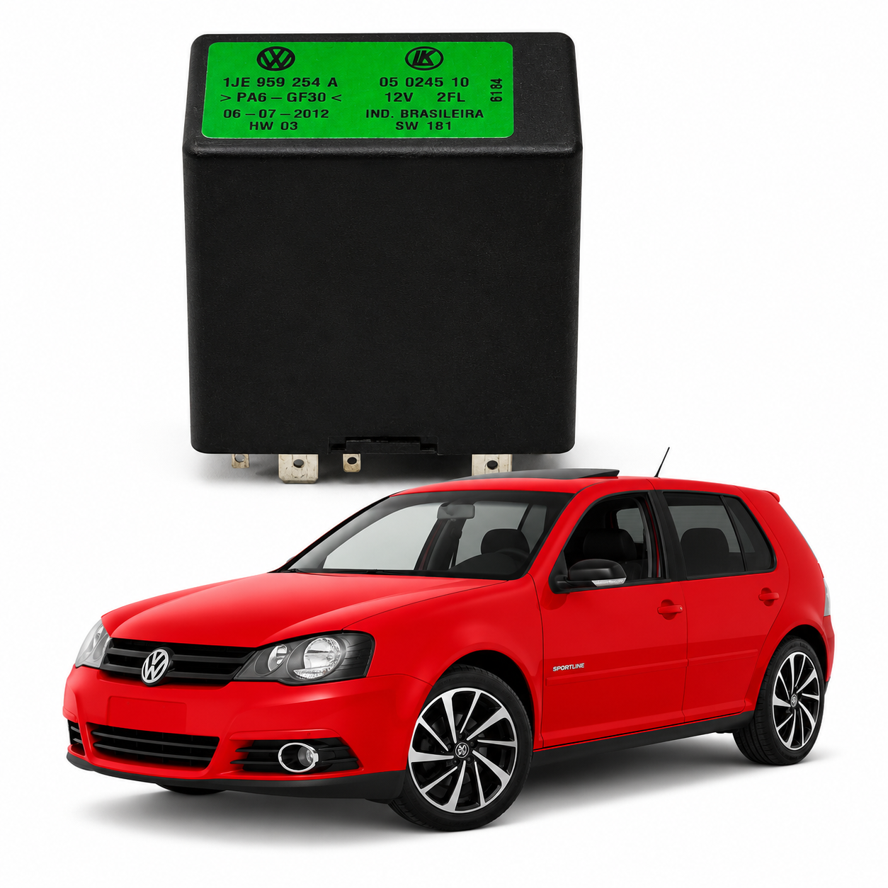 Rele Acionamento Retrovisor Elétrico Volks Golf 1je959254a - Imagem 1