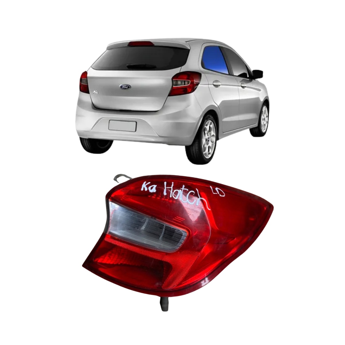 Lanterna Traseira Direita Ford Ka Hatch 2019 2020 Detalhe Di - Imagem 1