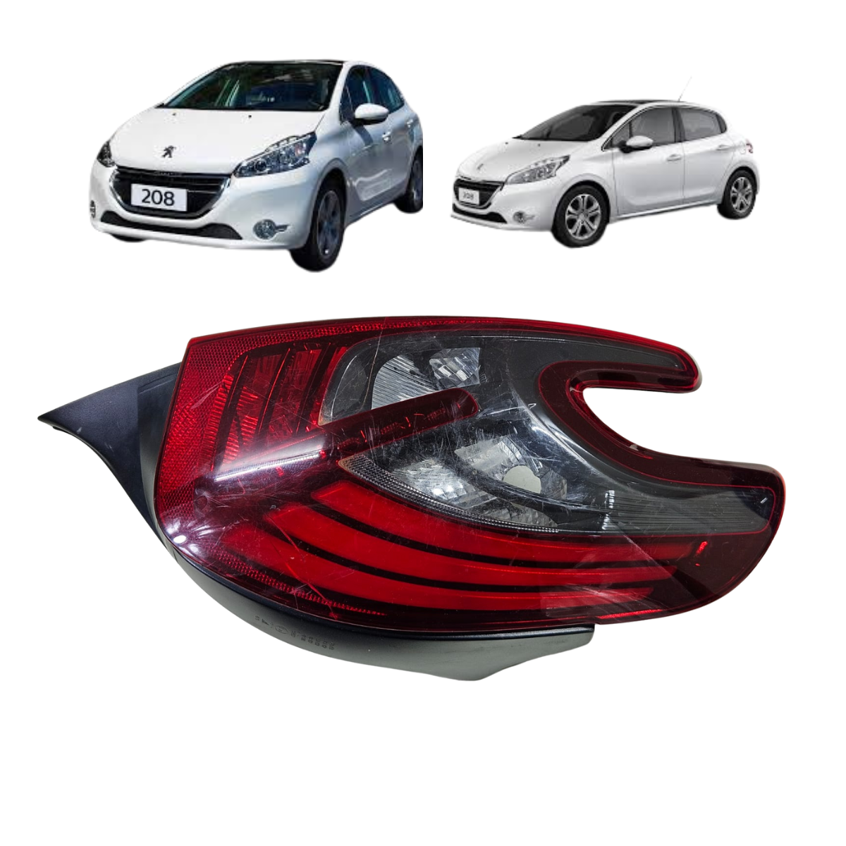 LANTERNA TRASEIRA ESQUERDA PEUGEOT 208 2014/2019 IN. (C/DETA