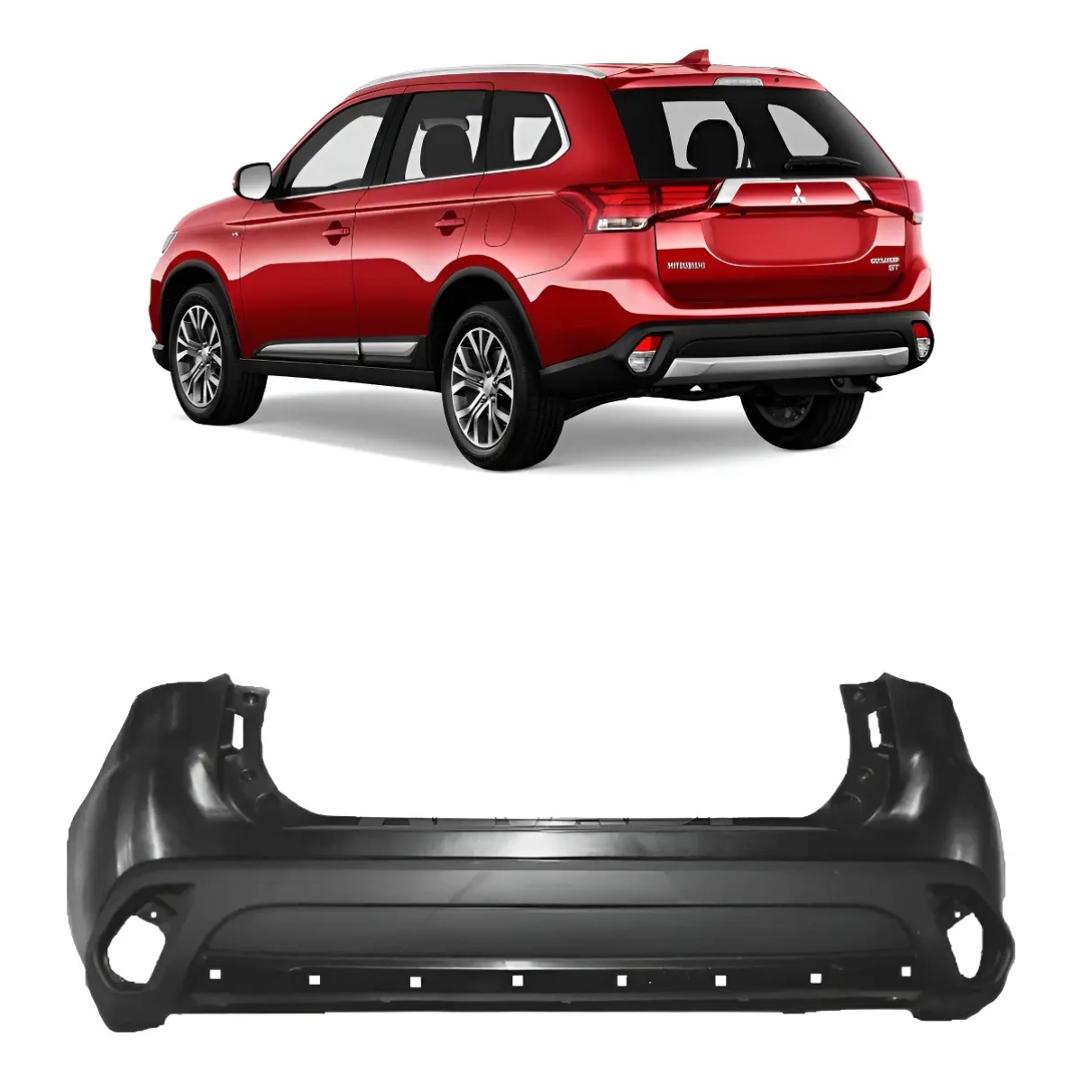 Parachoque Traseiro Mitsubishi Outlander 2016-2019