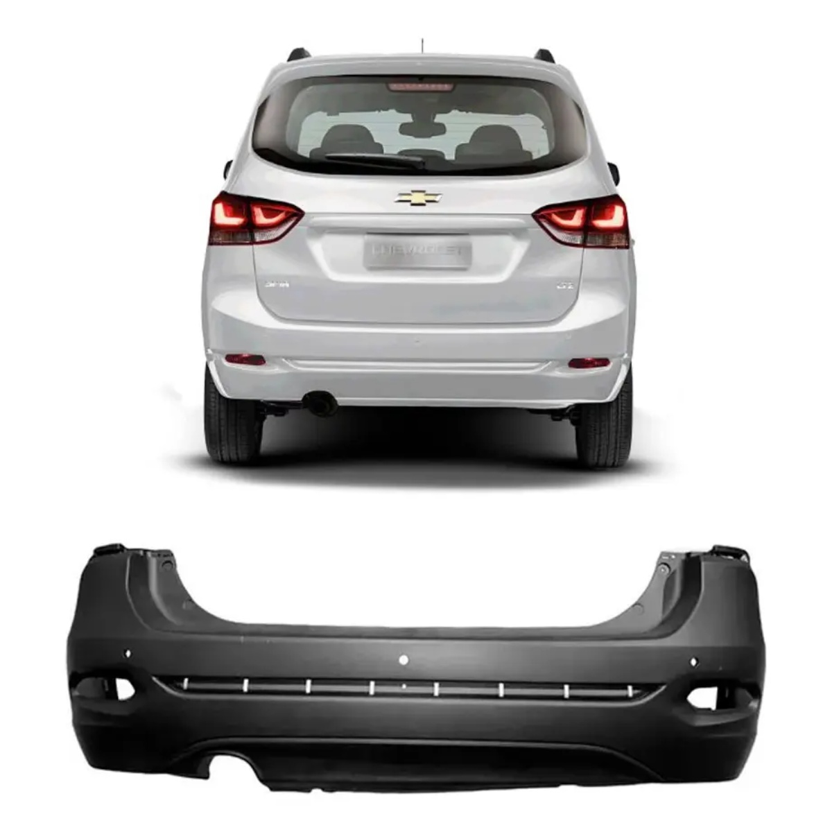 Parachoque Traseiro Com Sensor Chevrolet Spin 2019 a 2022