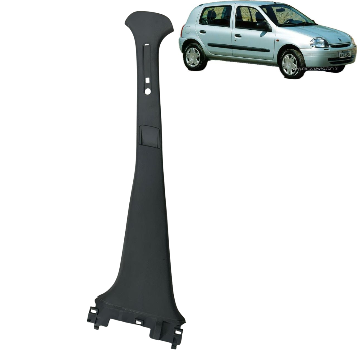 Acabamento Coluna Central Esquerdo Renault Clio 2002 2012
