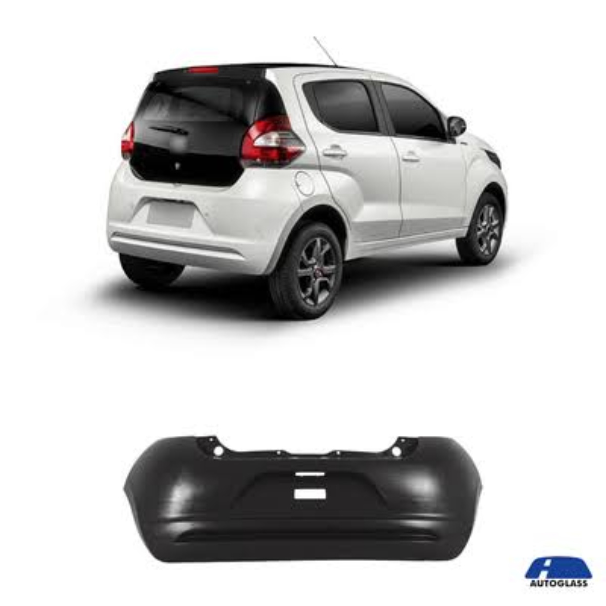 Parachoque Traseiro Fiat Mobi 2017 a 2020