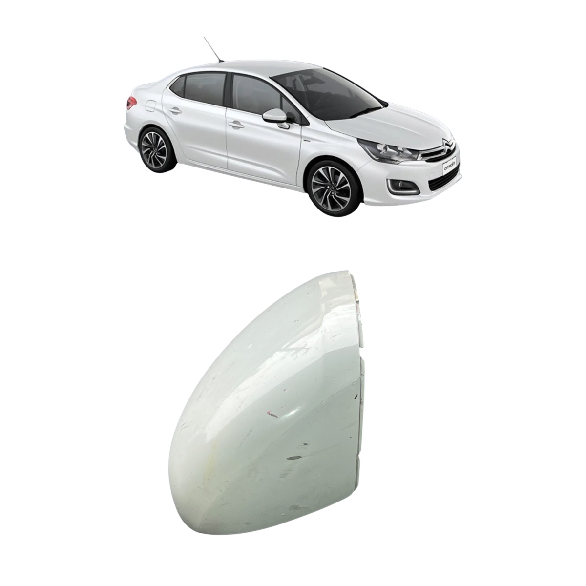 Capa Retrovisor lado direito Citroën c4 longe - Imagem 4