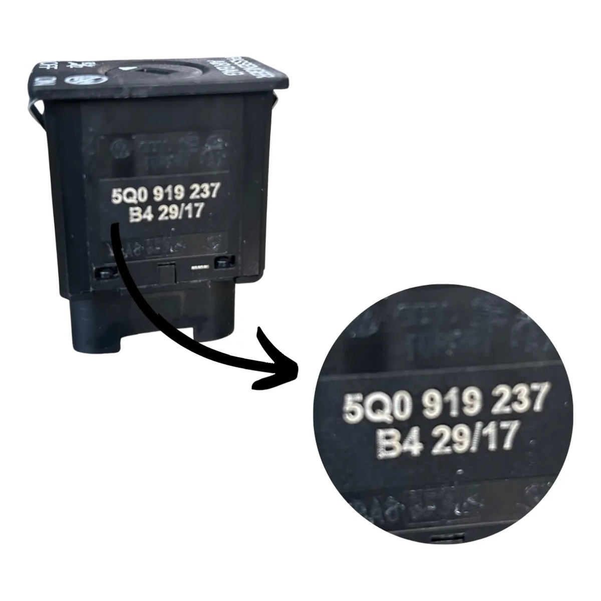 Botão Off Airbag Passageiro Original Volkswagen 5q0919237 - Imagem 5