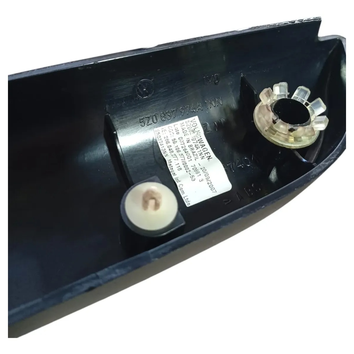 Moldura Interna Retrovisor Direito Volkswagen Fox Original Azul - Imagem 2