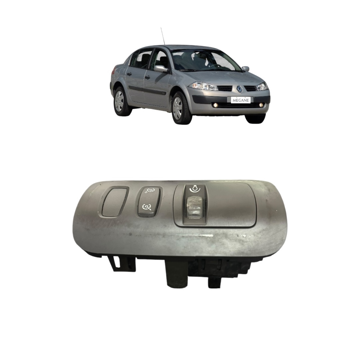Comando Botão Regulagem De Farol Renault Megane 2008 A 2012 - Imagem 2