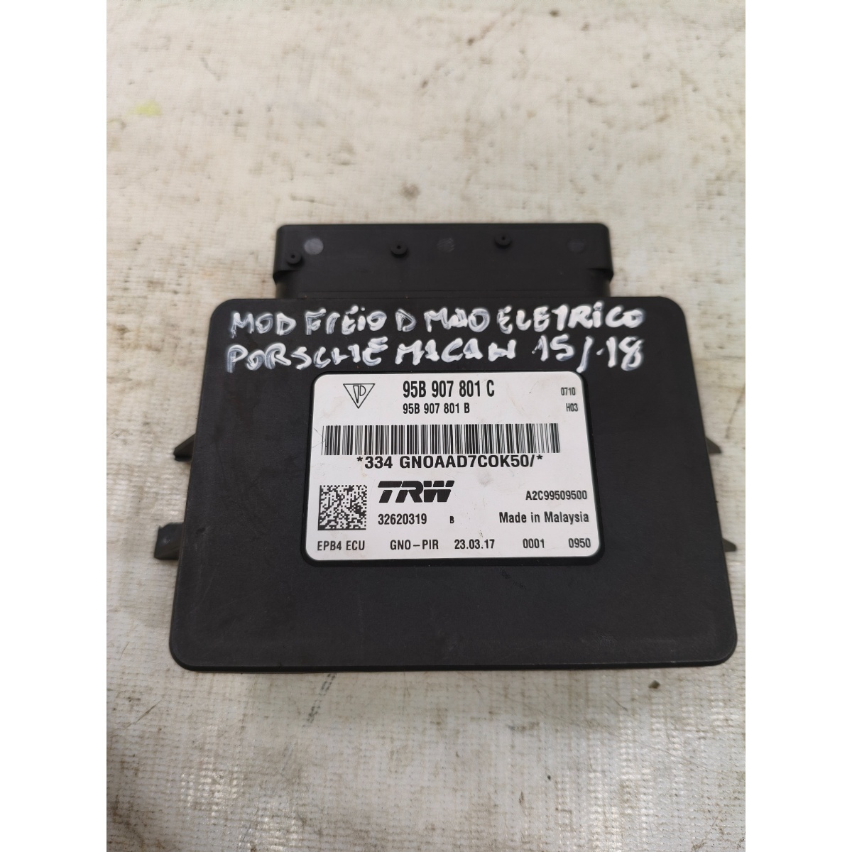 Modulo Freio Mao Eletrico Porsche Macan 15 A 18 95B907801C - Imagem 2