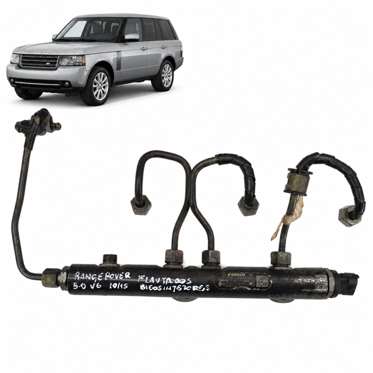 Flauta Injetor Range Rover  3.0 V6 10/15 Ck5Q-9D280-Bb