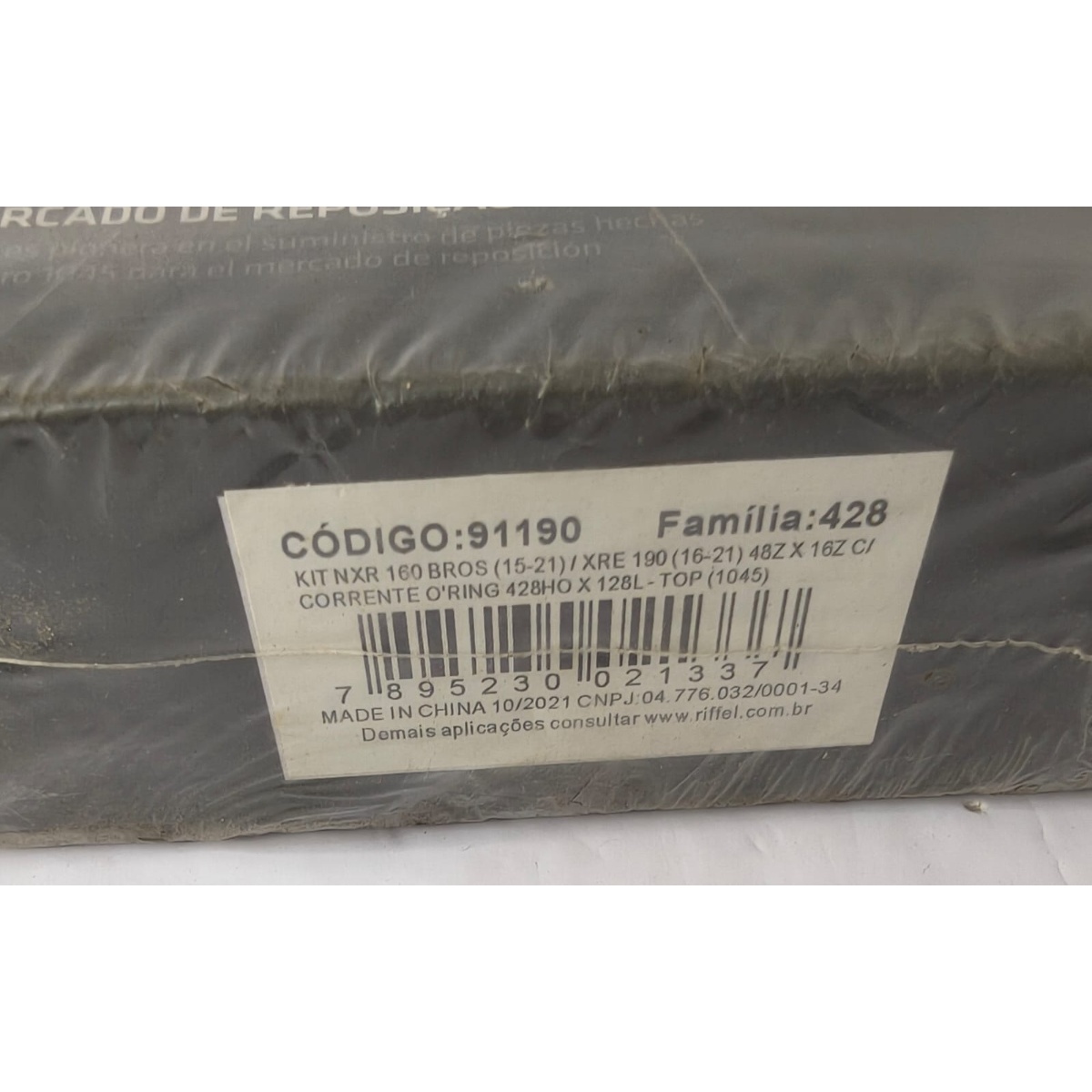 Kit Tração NXR 160(15/21)XRE 190 (16/21) 48zx16z cor 428L128 - Imagem 2