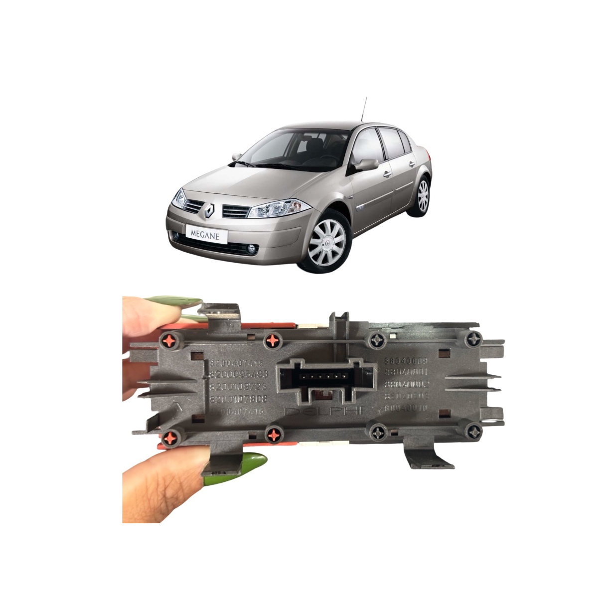 Botão Alerta Trava Porta Renault Megane 2007 2011 Original