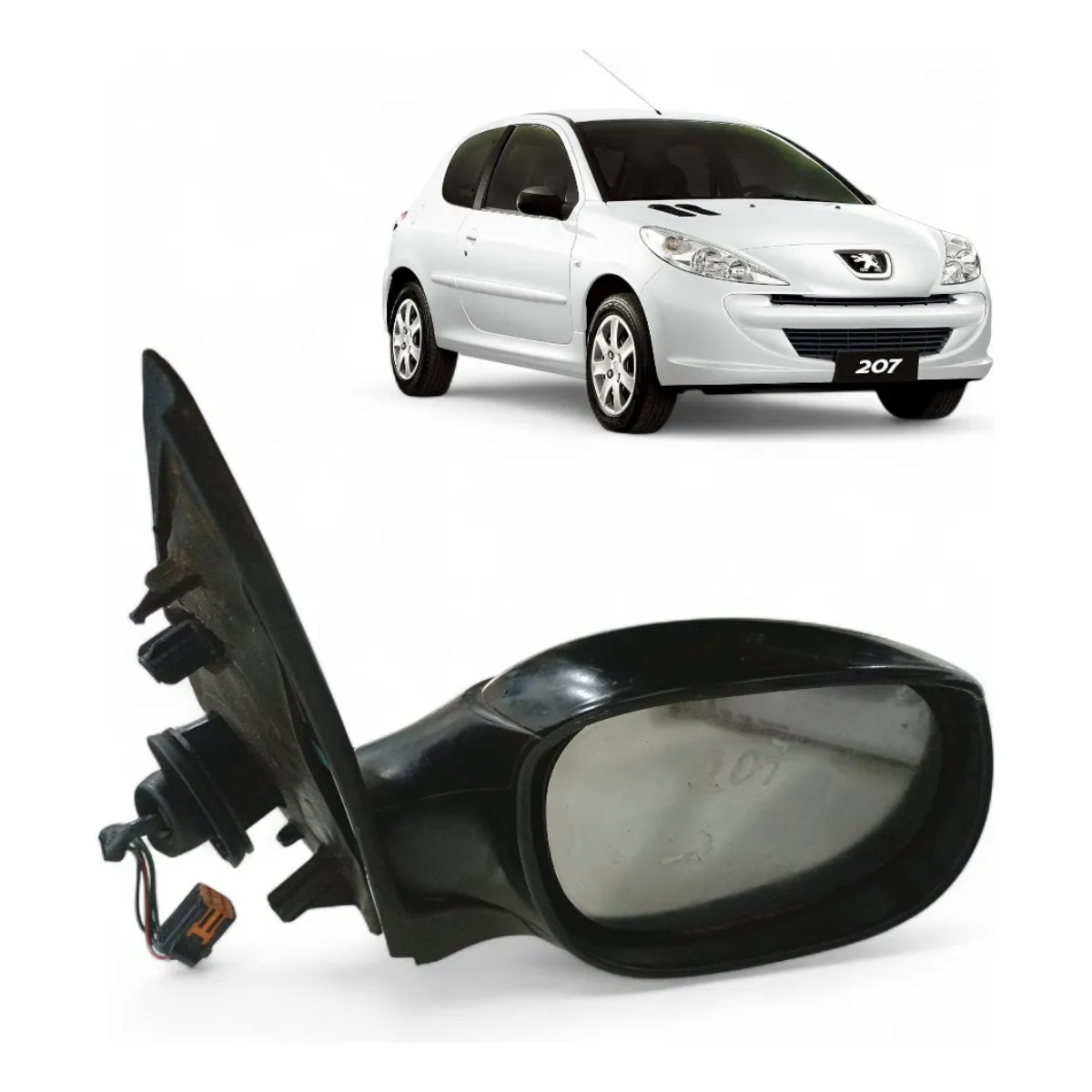 Retrovisor Elétrico Direito Peugeot 207 2007-2010 Original